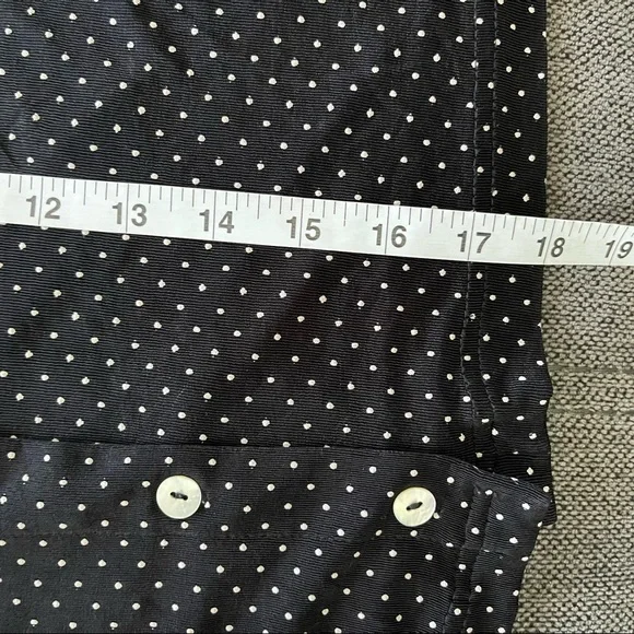 VINTAGE Ronni Nicole Black Polka Dot Crop Button Down Shirt - Picture 10 of 10